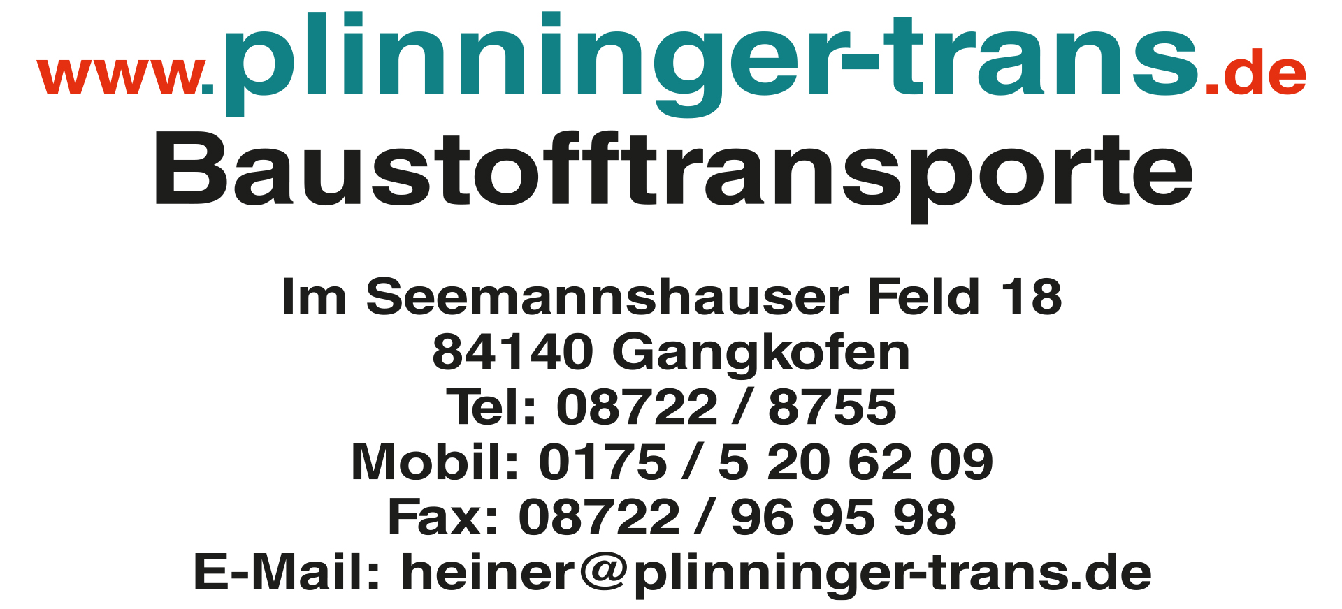 Plinninger Baustofftransporte